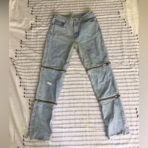 Carmar (LF Stores) straight leg jeans with functional zipper detail SIZE 29